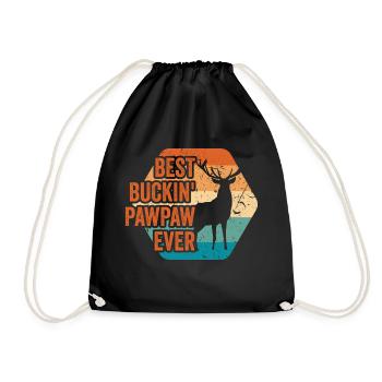 Best Buckin' Pawpaw ever - Drawstring Bag - black - Front