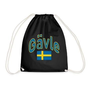 Gävle drapeau suédois - Sac de sport léger - noir - Devant
