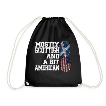 Schottland Schottische Wurzeln Geschenk - Turnbeutel - Schwarz - Vorne