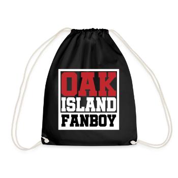 Oak Island Fanboy | Schatzsucher | Farben änderbar - Turnbeutel - Schwarz - Vorne