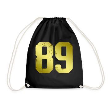 89 number jersey - Drawstring Bag - black - Front