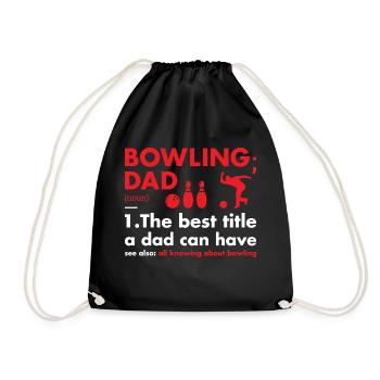 Sport Dad Definition Bowling - Turnbeutel - Schwarz - Vorne