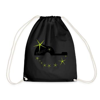 Star guitar - Drawstring Bag - black - Front