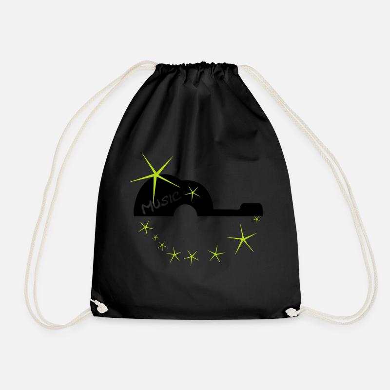 Star guitar - Drawstring Bag - black