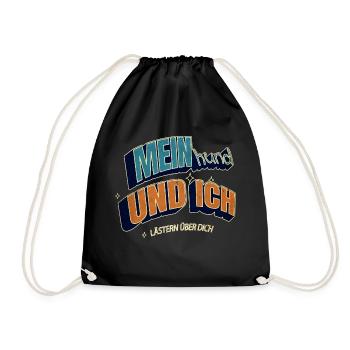 lieblingshund lieben hundeliebhaber bullterrier - Turnbeutel - Schwarz - Vorne