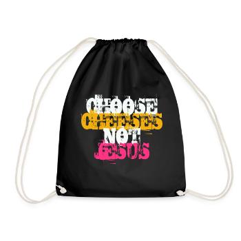 Choisissez des fromages - pas Jésus - Sac de sport léger - noir - Devant
