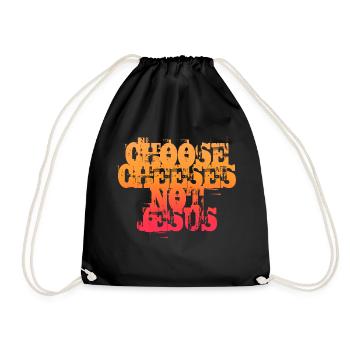 Choisissez des fromages - pas Jésus - Sac de sport léger - noir - Devant