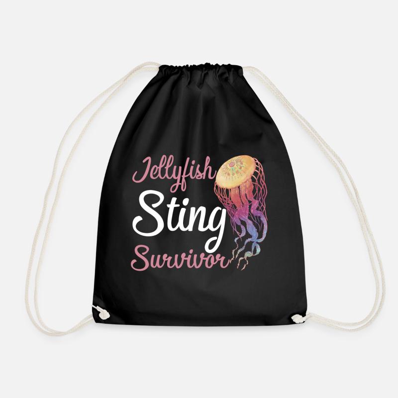Jellyfish Sting Survivor 5 - Drawstring Bag - black