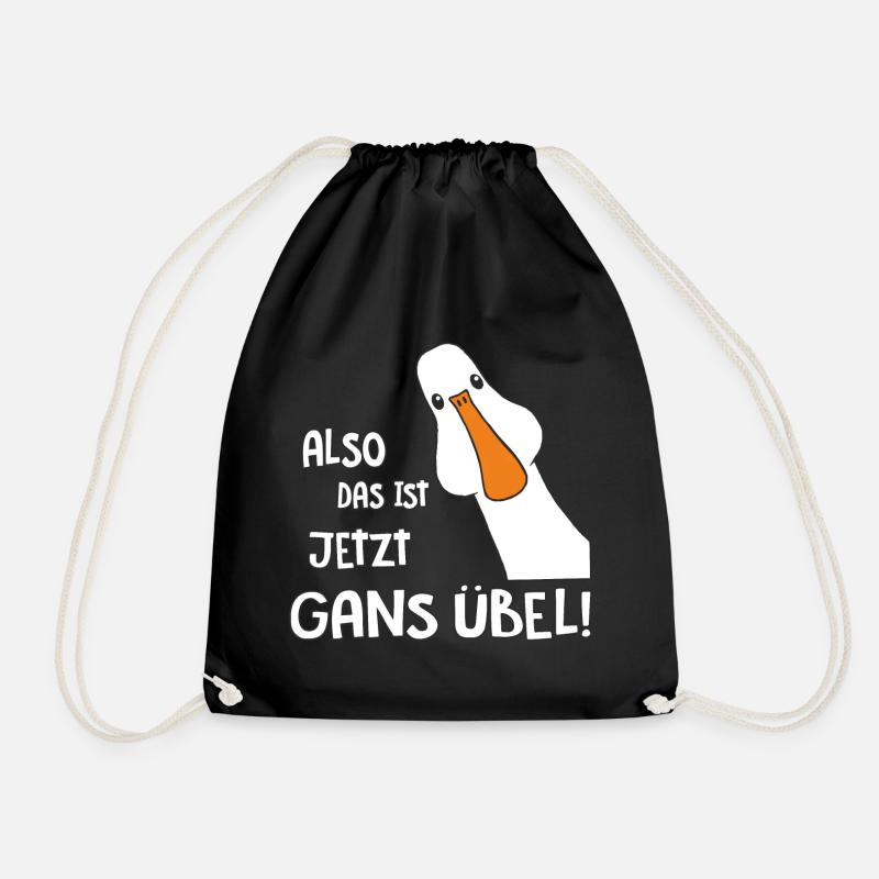 Gans übel - Turnbeutel - Schwarz