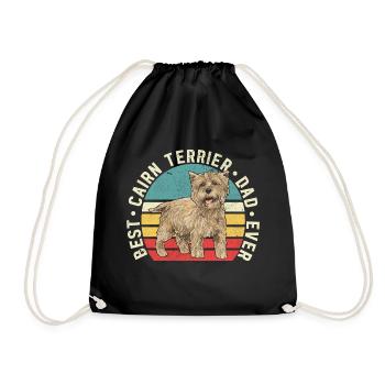 Cairn Terrier Hund - Turnbeutel - Schwarz - Vorne