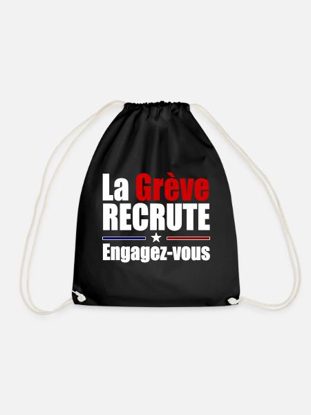 La grève recrute - Sac de sport léger - noir