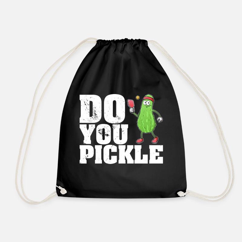 Pickle Gurke Pickelball Schläger Lustig - Turnbeutel - Schwarz