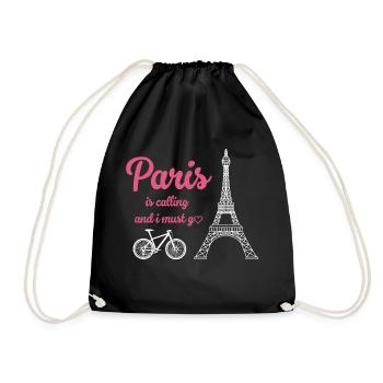 Franzose Frankreich Paris Französisch - Turnbeutel - Schwarz - Vorne