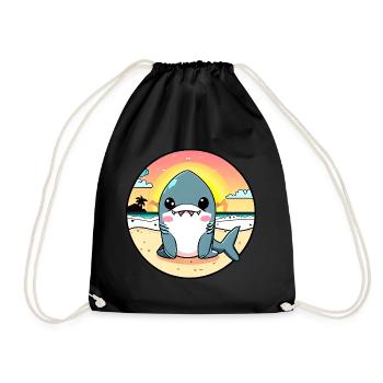 Requin détendu sur la plage - Sac de sport léger - noir - Devant