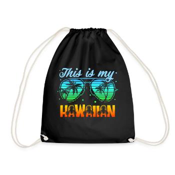This is My Hawaiian Shirt Beach Sunglasses Vacatio - Turnbeutel - Schwarz - Vorne