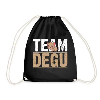 Team Degu - Turnbeutel - Schwarz - Vorne