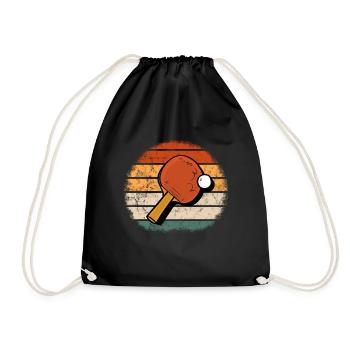 Motif de batte de tennis de table t-shirt cool tennis de table - Sac de sport léger - noir - Devant