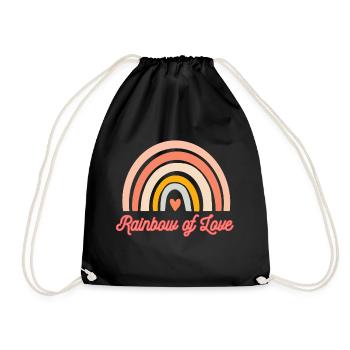 Rainbow of Love - Drawstring Bag - black - Front
