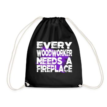 Carpenter Tshirts Present Funny Carpenter Quotes - Drawstring Bag - black - Front