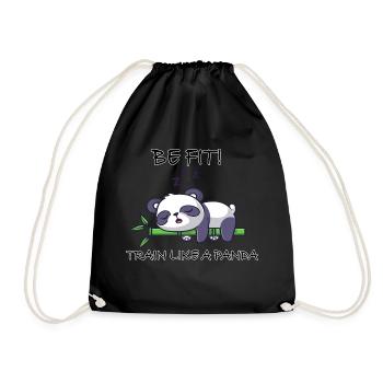 Soyez en forme comme un panda - Sac de sport léger - noir - Devant