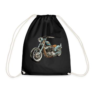 Eternal chopper - Drawstring Bag - black - Front