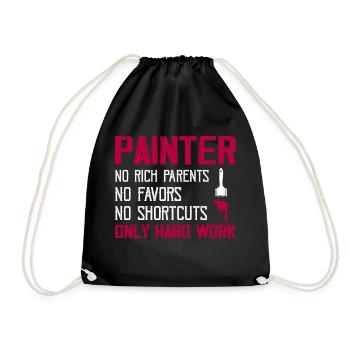 Painter - No Rich Parents Job Profession - Drawstring Bag - black - Front