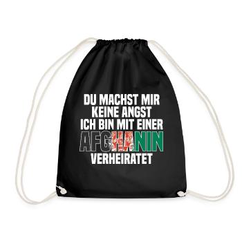 Du machst mir Keine Angst ich bin mit einer Afghan - Turnbeutel - Schwarz - Vorne