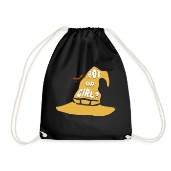 boy or girl - Drawstring Bag - black - Front