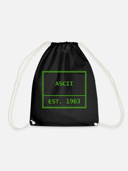 ASCII - Drawstring Bag - black