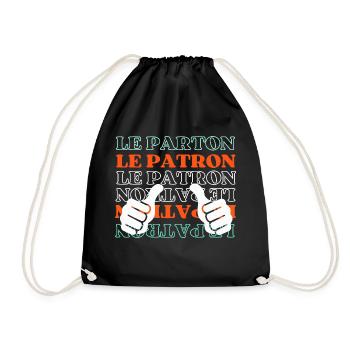patron ,c'est moi le patron ,design patron - Sac de sport léger - noir - Devant