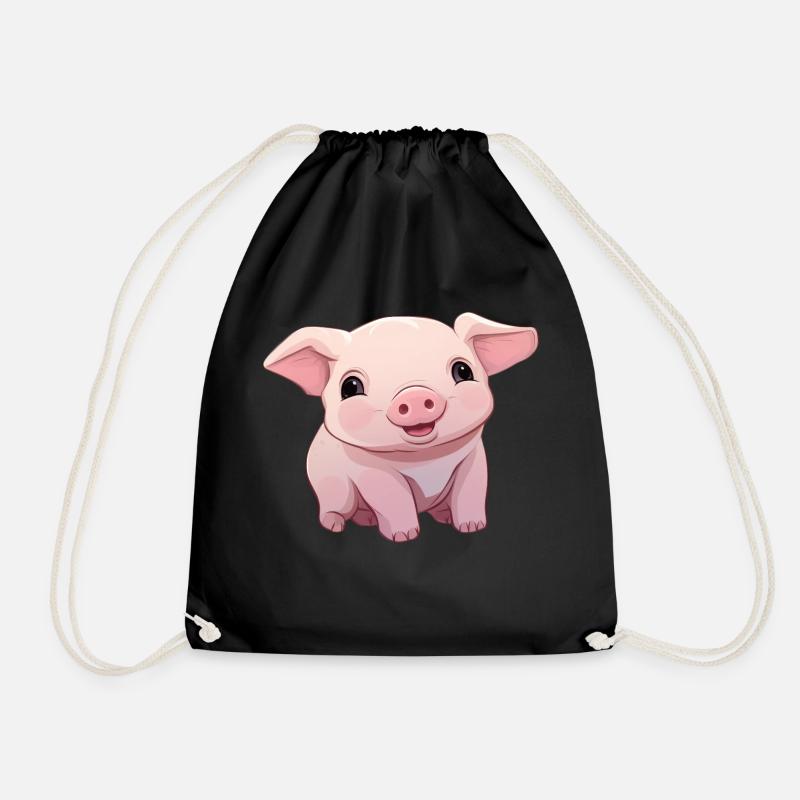 Bébé cochon - Sac de sport léger - noir