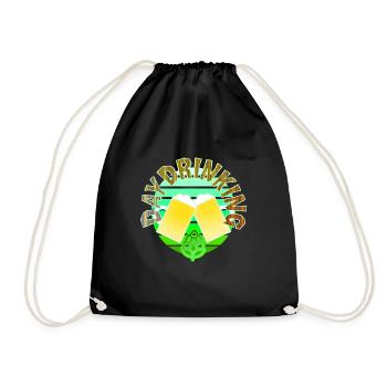 daydrinking Biershirt Bier Hopfen Craftbeer - Turnbeutel - Schwarz - Vorne