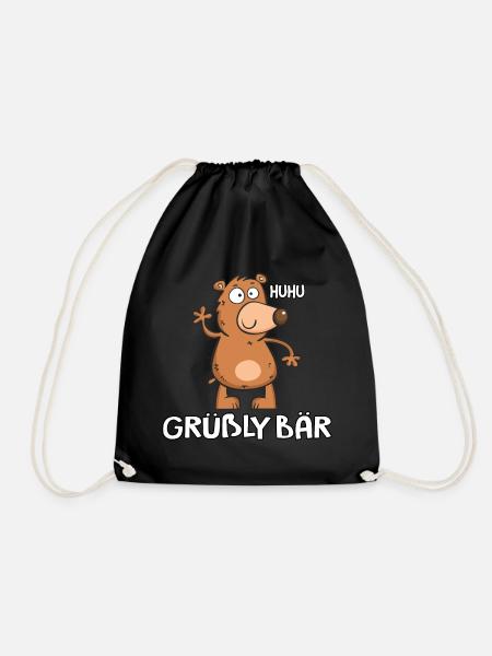 Grüßlybär - Turnbeutel - Schwarz