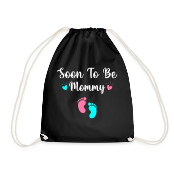 Soon To Be Mommy - Drawstring Bag - black - Front