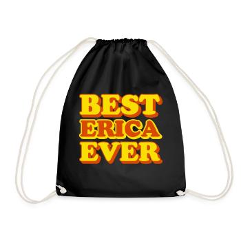 Erica Vorname lustiges Geschenk - Turnbeutel - Schwarz - Vorne
