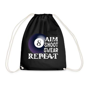 Aim Shoot Jurer Répéter Joueur de billard PoolBillards - Sac de sport léger - noir - Devant