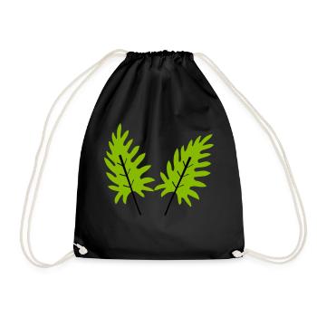 leaves - Drawstring Bag - black - Front