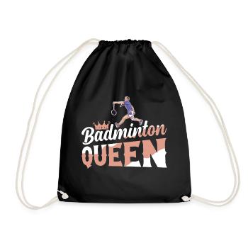 Badminton Queen Woman Girl Player - Sac de sport léger - noir - Devant