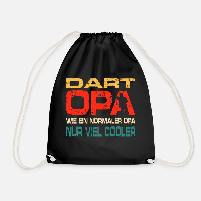 Dart Opa Wie Ein Normaler Opa Nur Viel Cooler - Turnbeutel - Schwarz