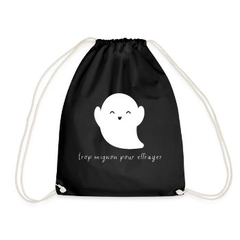 Trop mignon pour effrayer cadeau halloween - Sac de sport léger - noir - Devant