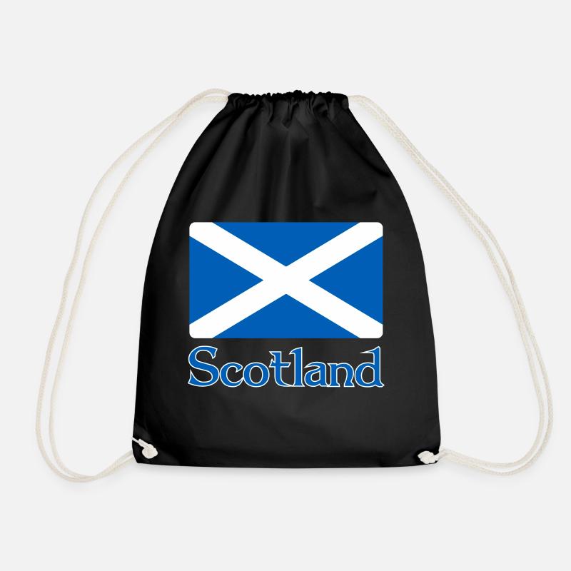 Schottland Flagge mit Text - Turnbeutel - Schwarz
