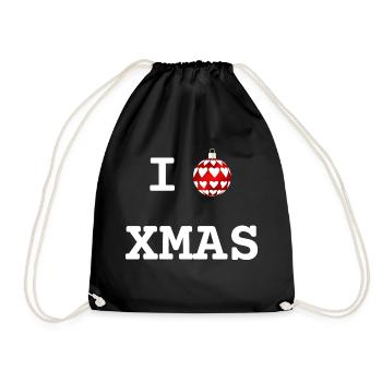 I Love Xmas | XMAS - Sac de sport léger - noir - Devant