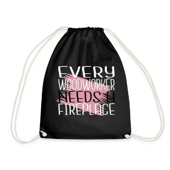 Charpentier travail Tshirts menuisier cadeau Cool - Sac de sport léger - noir - Devant