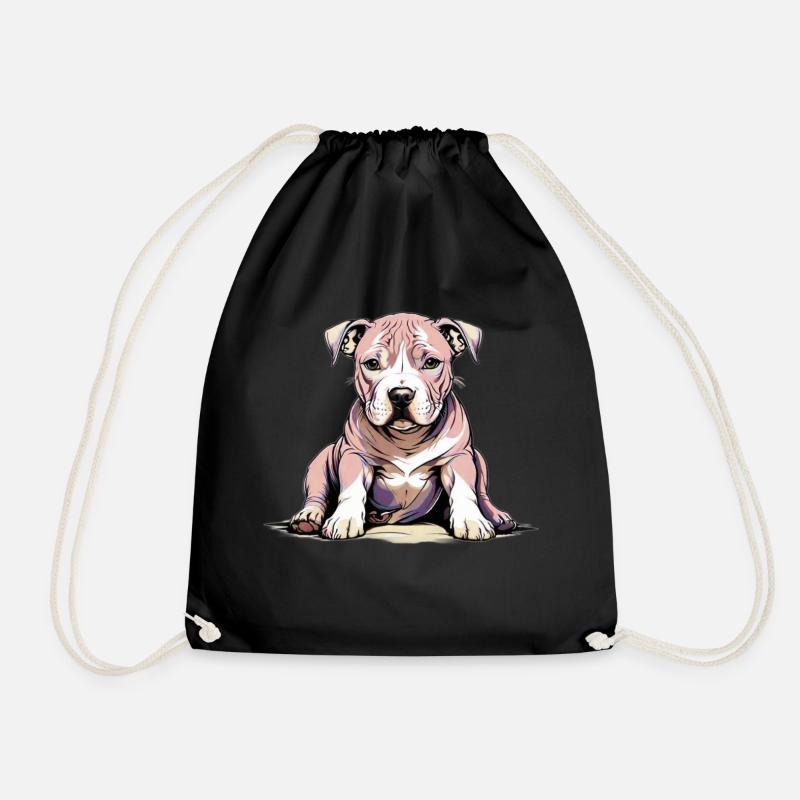 Pitbul Welpe - Turnbeutel - Schwarz