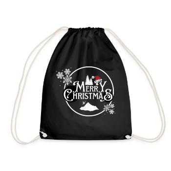 Design merry christmas - Sac de sport léger - noir - Devant