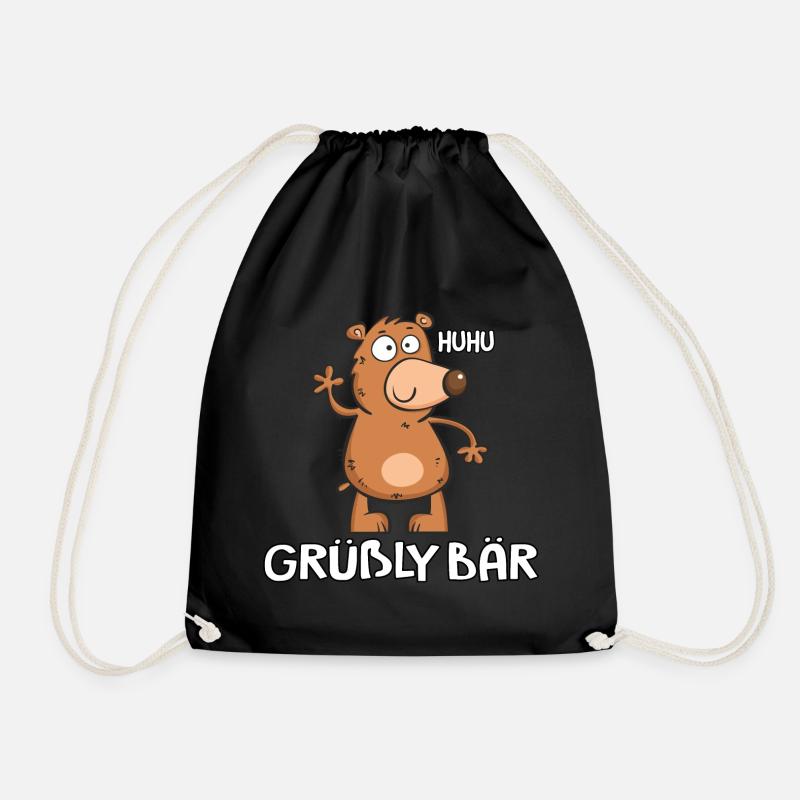 Grüßlybär - Turnbeutel - Schwarz