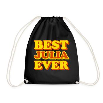 Julia prénom drôle cadeau - Sac de sport léger - noir - Devant