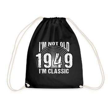 Vintage 1949 rétro 75 ans - je ne suis pas vieux, - Sac de sport léger - noir - Devant