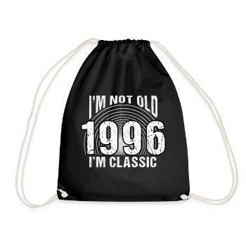 Vintage 1996 rétro 28 ans - je ne suis pas vieux, - Sac de sport léger - noir - Devant