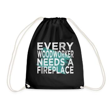 Funshirt Hommes A Charpentiers Prière T-shirts - Sac de sport léger - noir - Devant